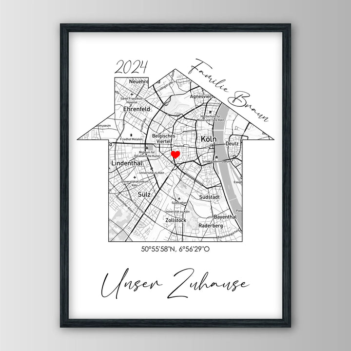 Unser Zuhause - Personalisiertes Poster