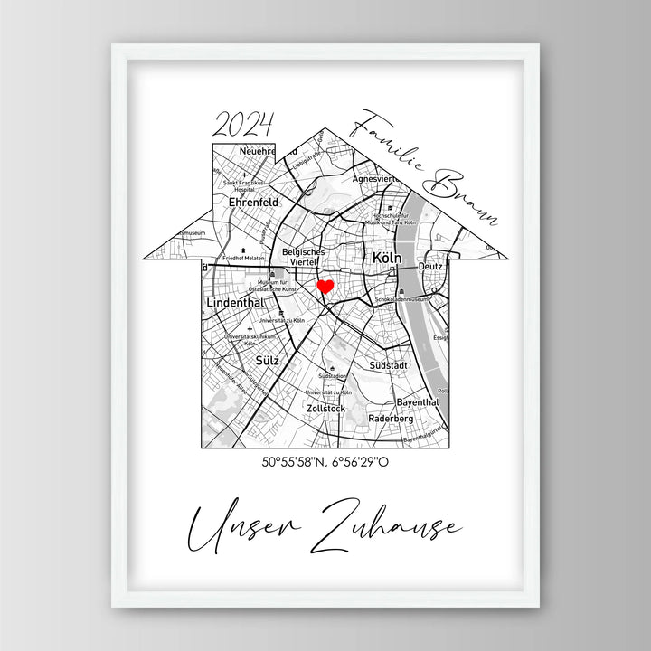 Unser Zuhause - Personalisiertes Poster