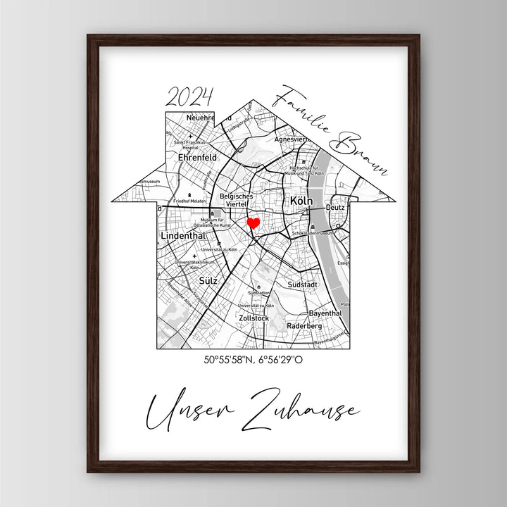 Unser Zuhause - Personalisiertes Poster
