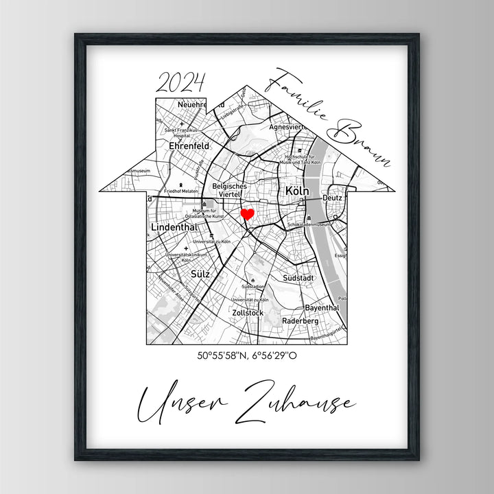 Unser Zuhause - Personalisiertes Poster