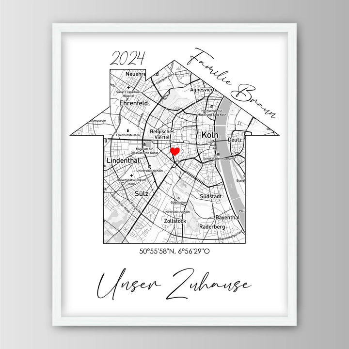 Unser Zuhause - Personalisiertes Poster