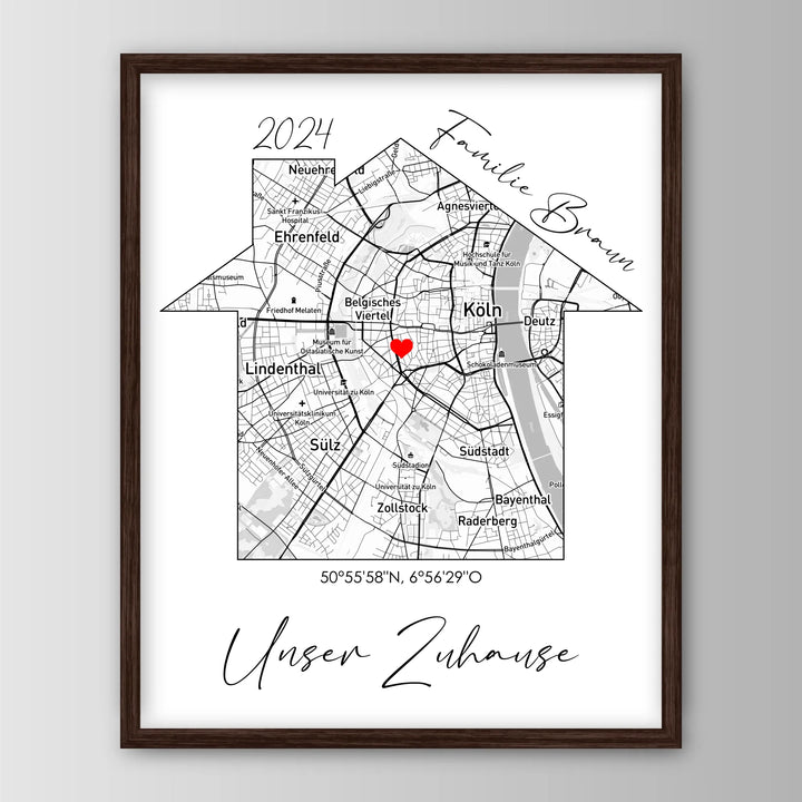 Unser Zuhause - Personalisiertes Poster
