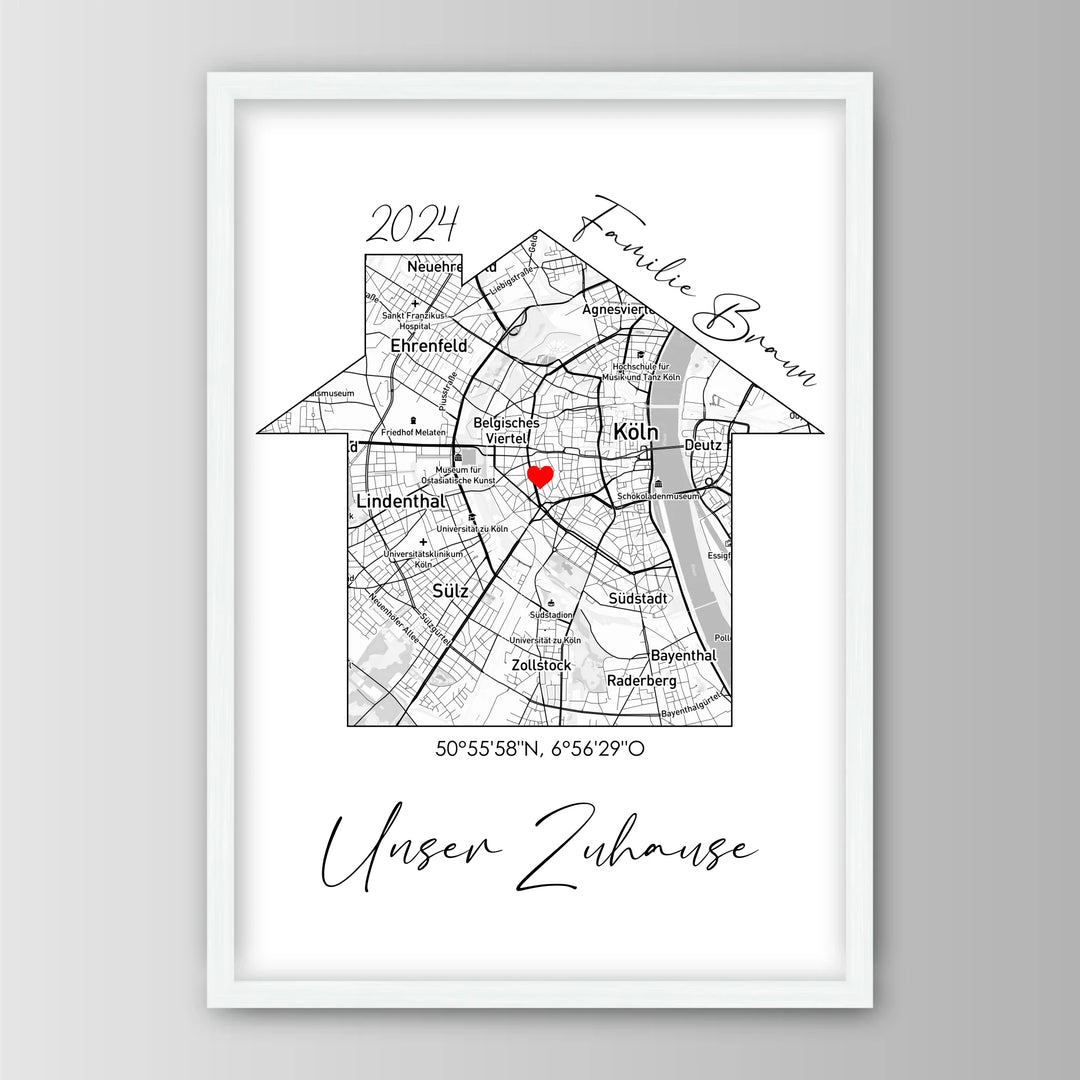 Unser Zuhause - Personalisiertes Poster