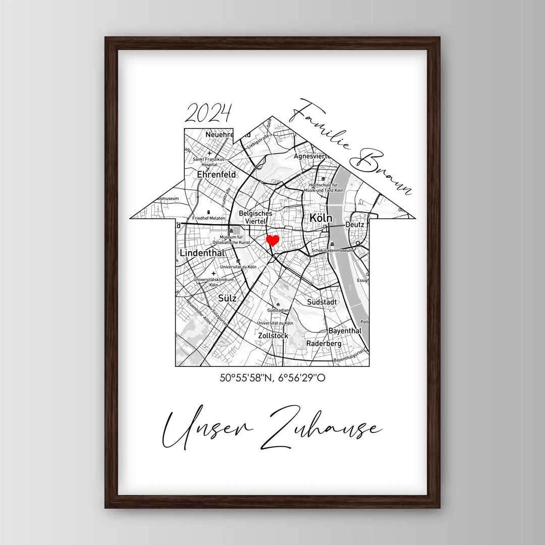 Unser Zuhause - Personalisiertes Poster