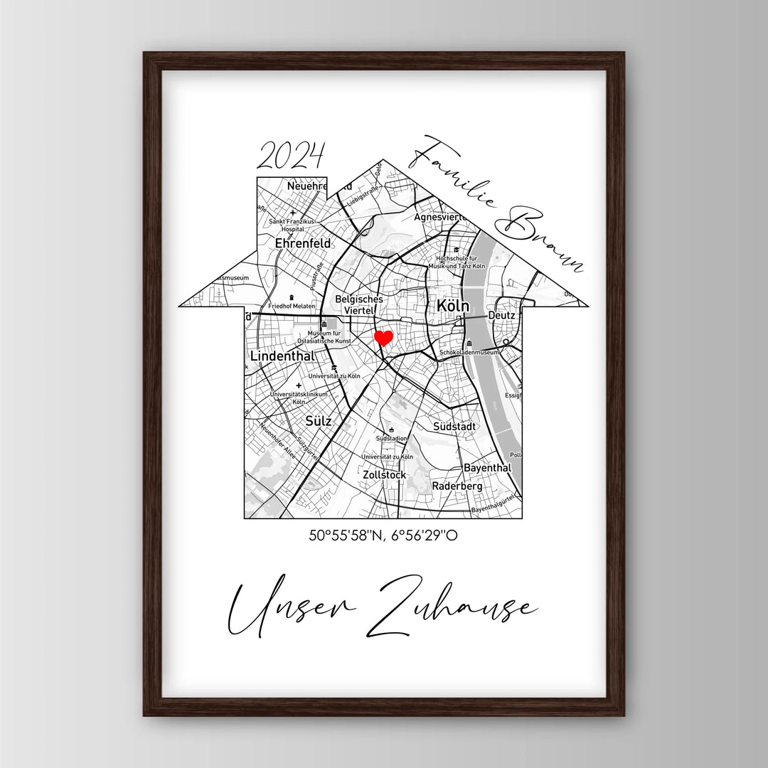 Unser Zuhause - Personalisiertes Poster