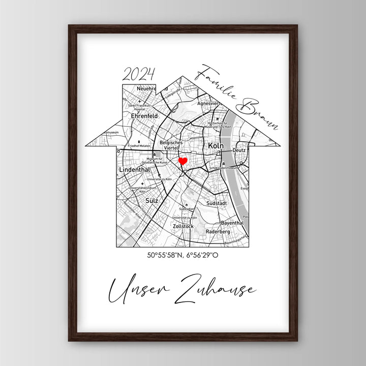 Unser Zuhause - Personalisiertes Poster