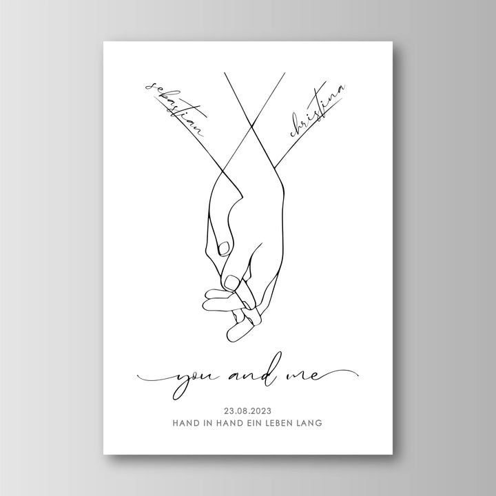 Hand in Hand - Personalisiertes Poster