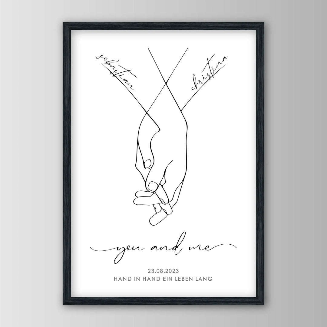Hand in Hand - Personalisiertes Poster