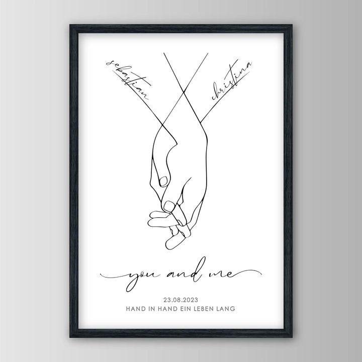 Hand in Hand - Personalisiertes Poster
