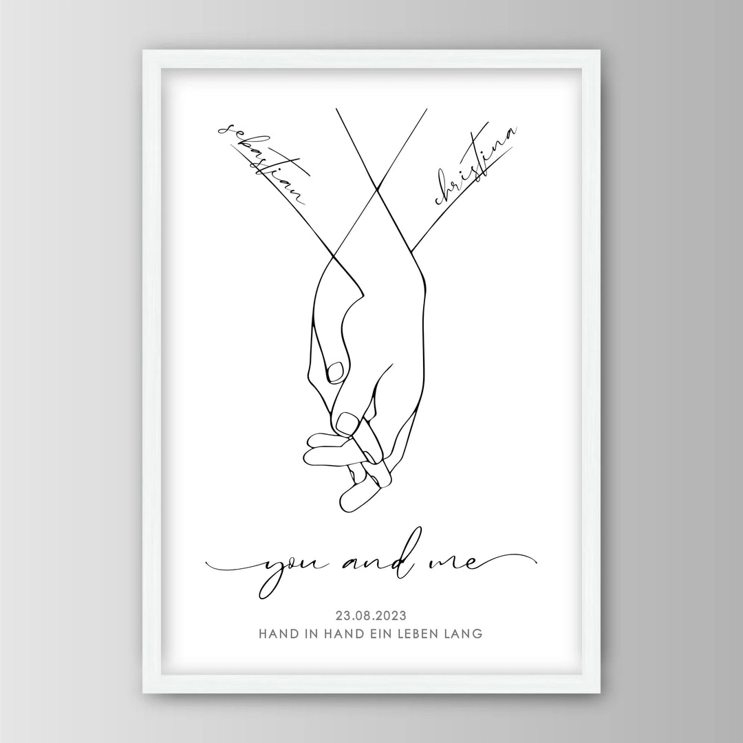 Hand in Hand - Personalisiertes Poster