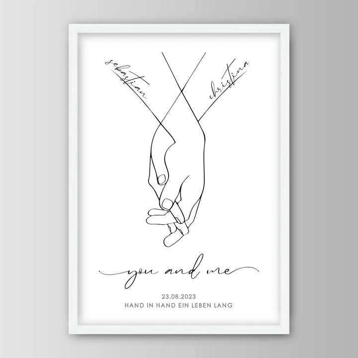 Hand in Hand - Personalisiertes Poster