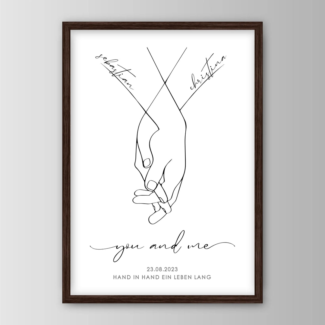 Hand in Hand - Personalisiertes Poster