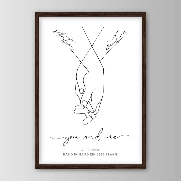 Hand in Hand - Personalisiertes Poster