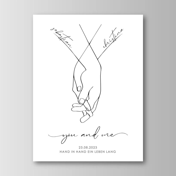 Hand in Hand - Personalisiertes Poster