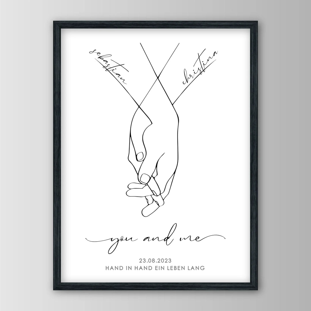 Hand in Hand - Personalisiertes Poster