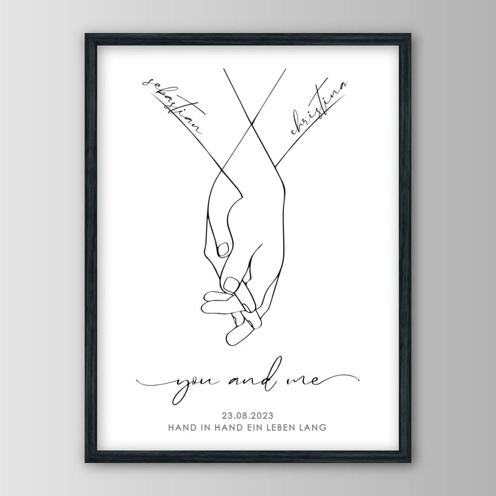 Hand in Hand - Personalisiertes Poster
