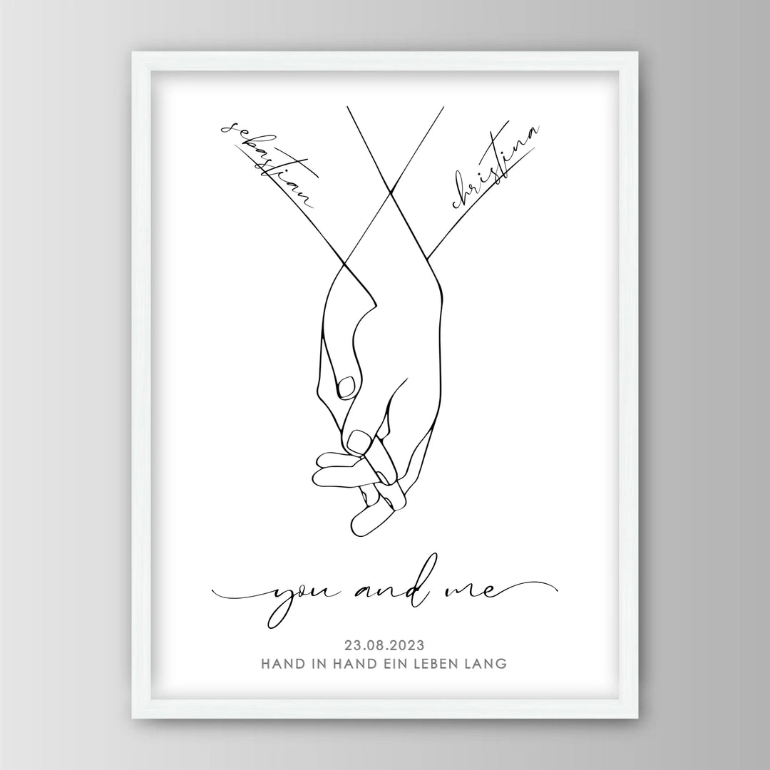 Hand in Hand - Personalisiertes Poster