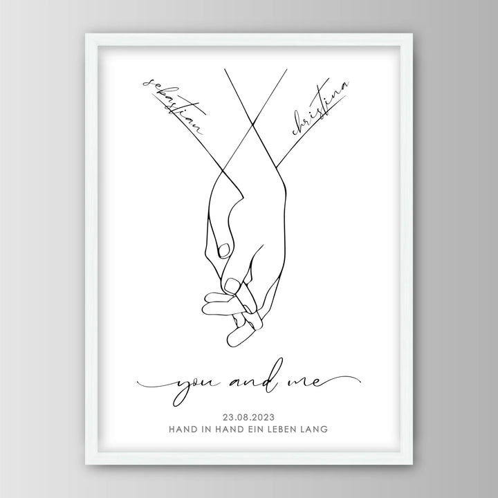 Hand in Hand - Personalisiertes Poster