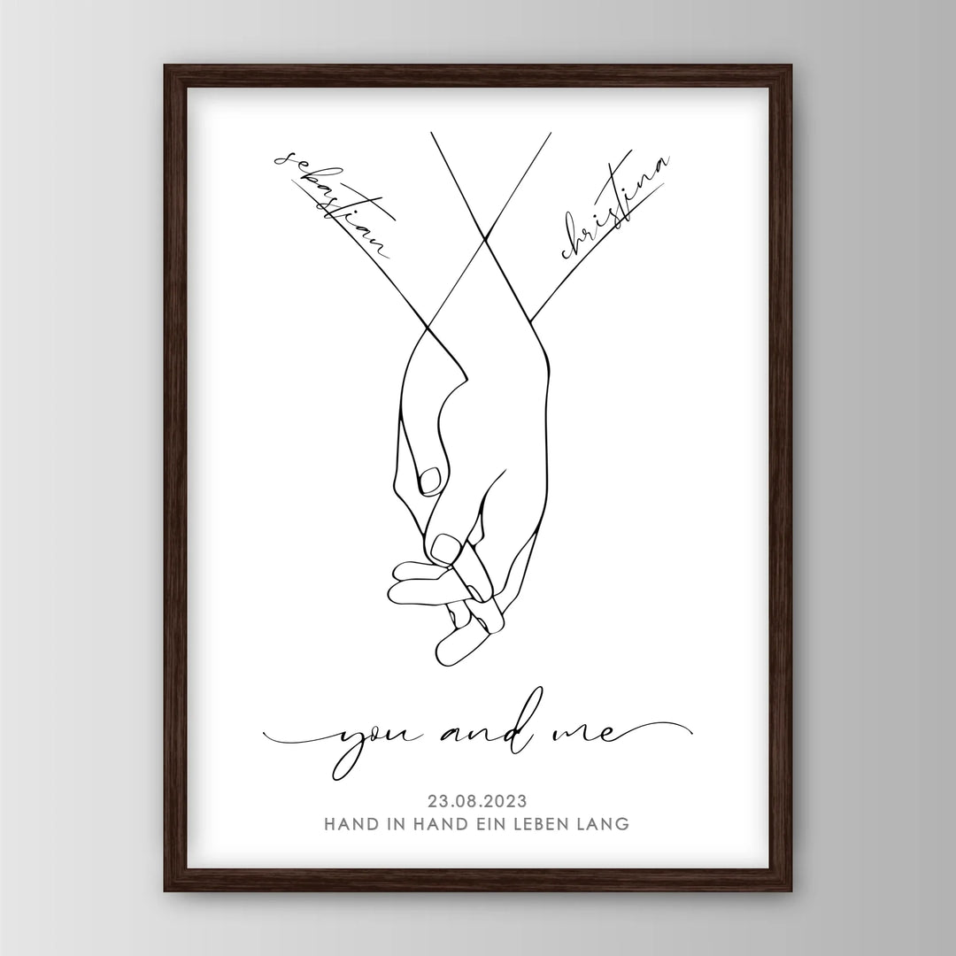 Hand in Hand - Personalisiertes Poster