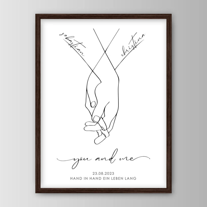 Hand in Hand - Personalisiertes Poster