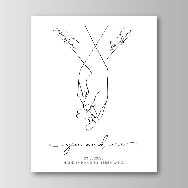 Hand in Hand - Personalisiertes Poster