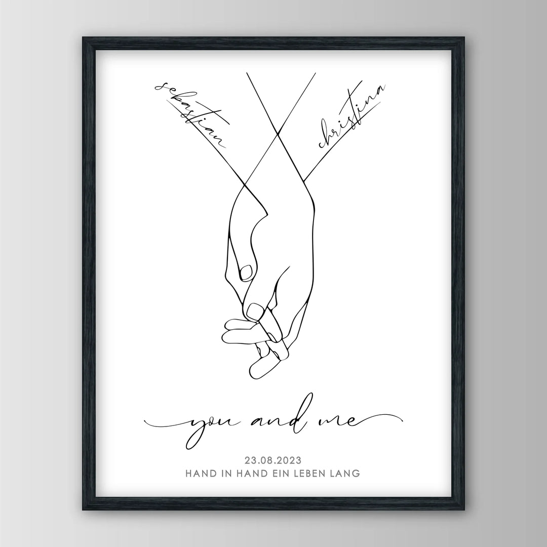 Hand in Hand - Personalisiertes Poster