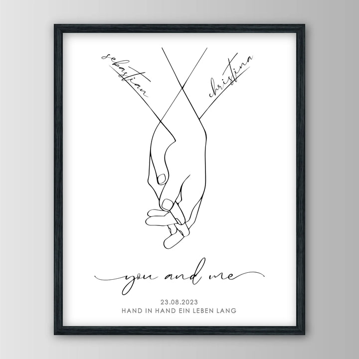 Hand in Hand - Personalisiertes Poster