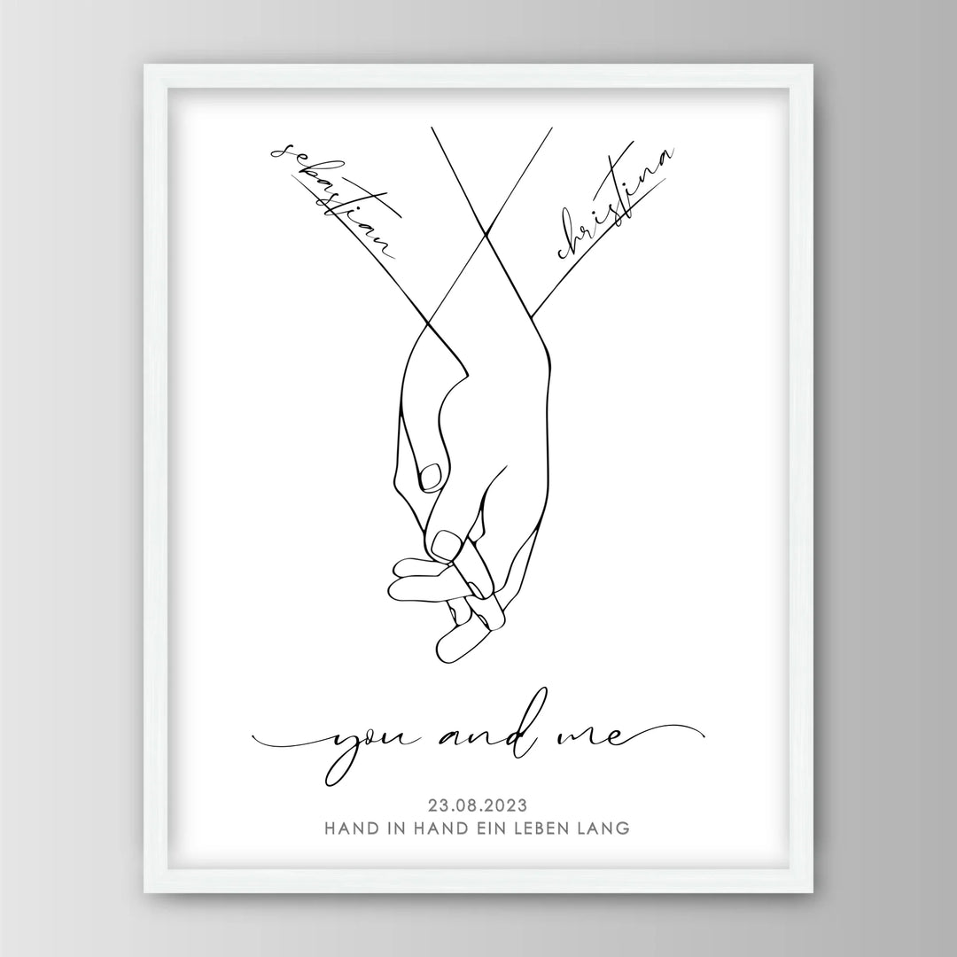 Hand in Hand - Personalisiertes Poster