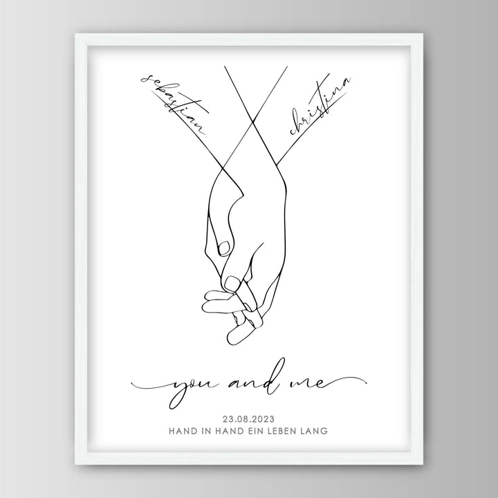 Hand in Hand - Personalisiertes Poster