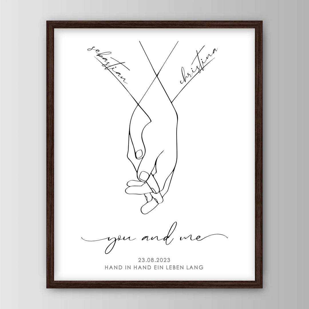 Hand in Hand - Personalisiertes Poster