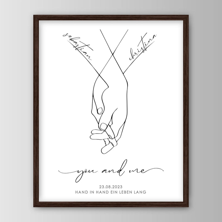 Hand in Hand - Personalisiertes Poster
