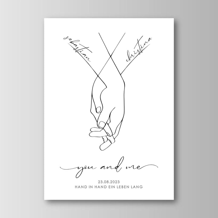 Hand in Hand - Personalisiertes Poster