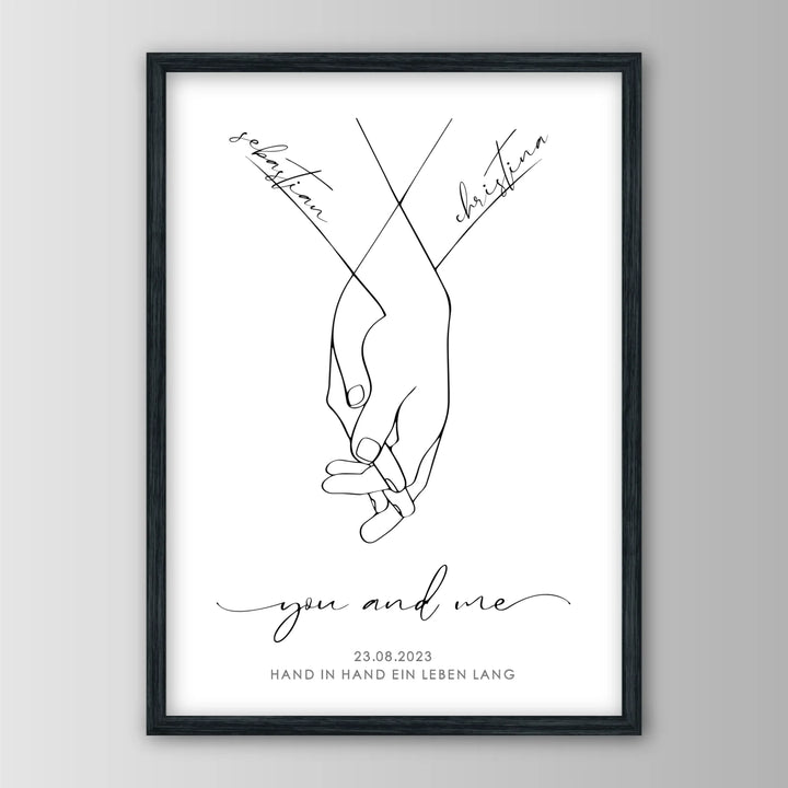 Hand in Hand - Personalisiertes Poster