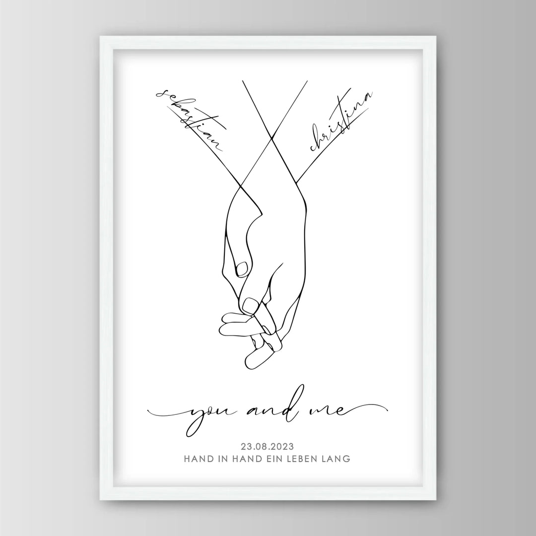 Hand in Hand - Personalisiertes Poster