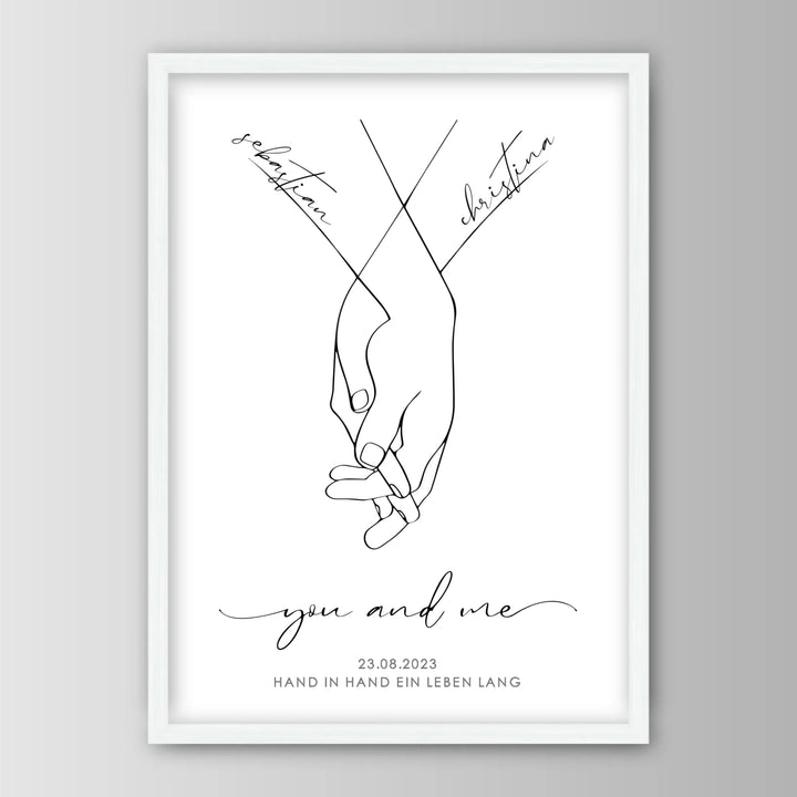 Hand in Hand - Personalisiertes Poster