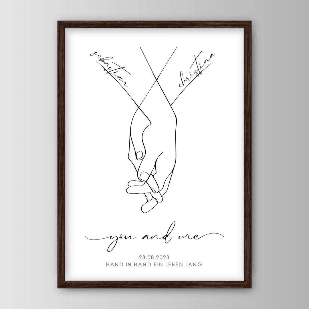 Hand in Hand - Personalisiertes Poster