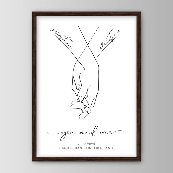 Hand in Hand - Personalisiertes Poster