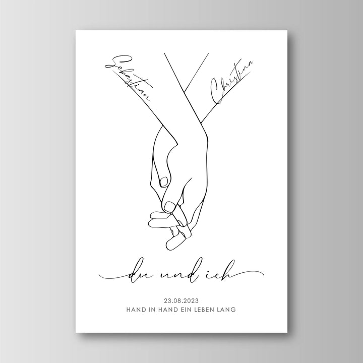 Hand in Hand - Personalisiertes Poster
