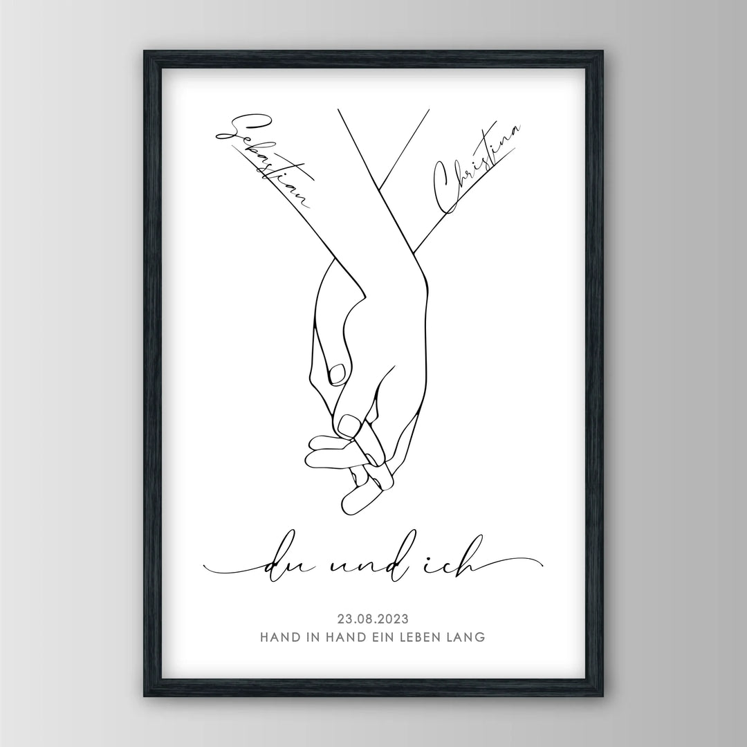 Hand in Hand - Personalisiertes Poster