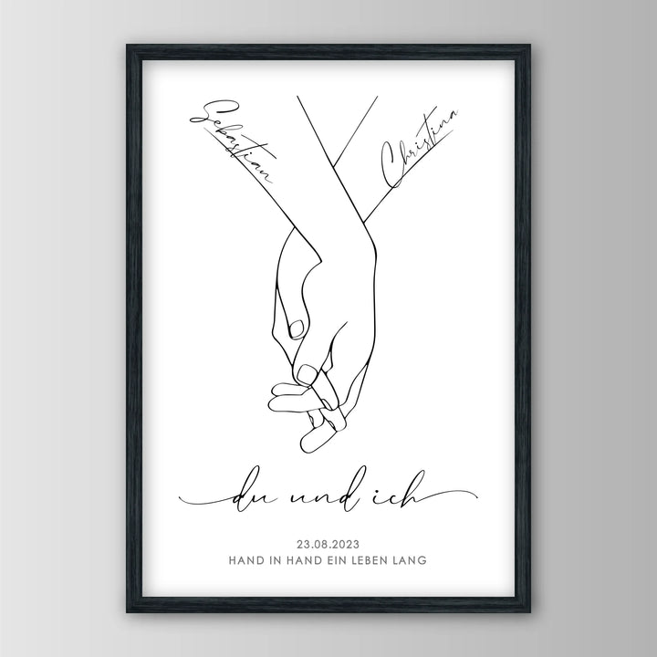 Hand in Hand - Personalisiertes Poster
