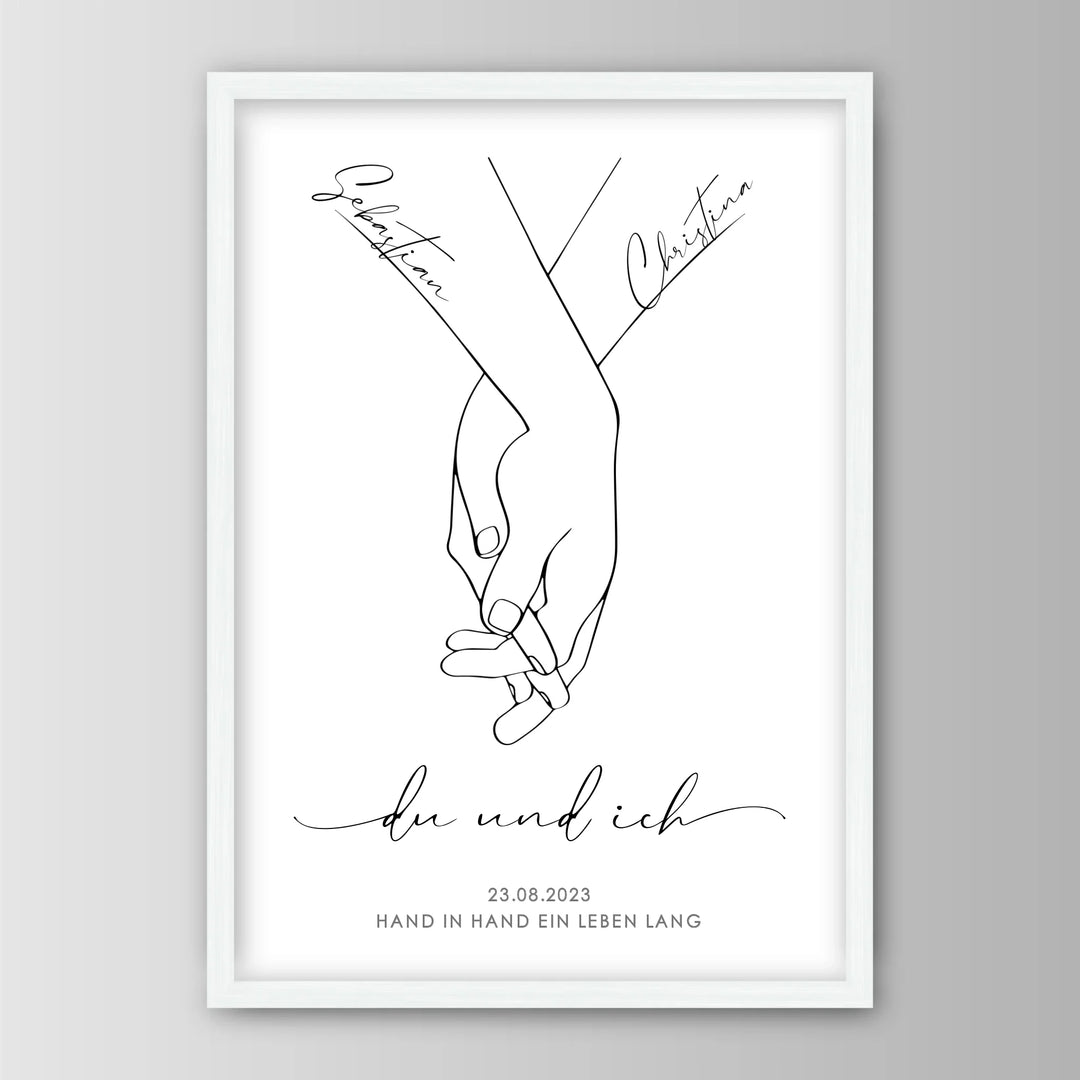 Hand in Hand - Personalisiertes Poster