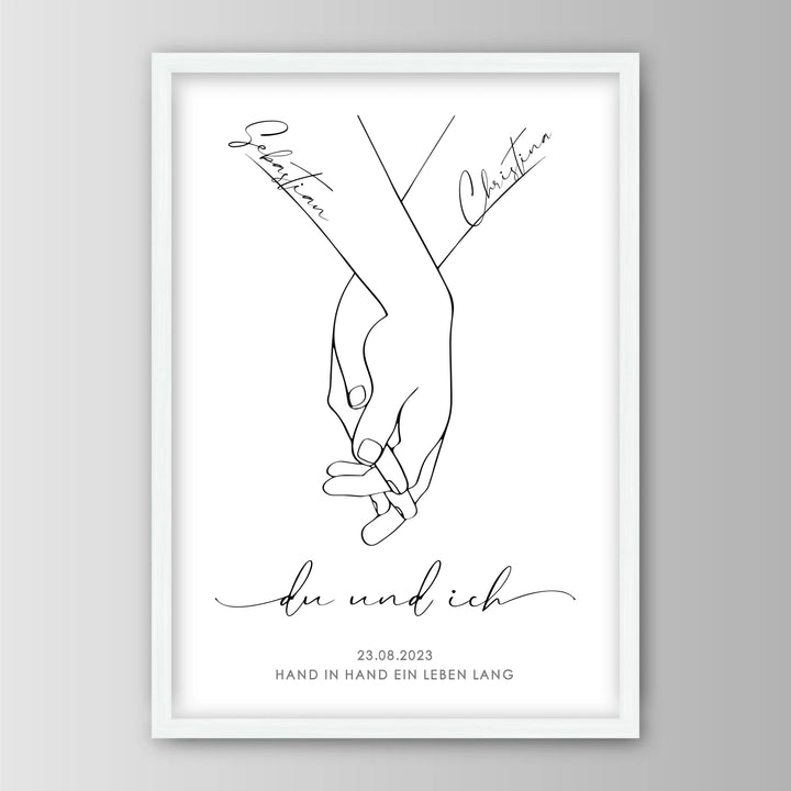 Hand in Hand - Personalisiertes Poster