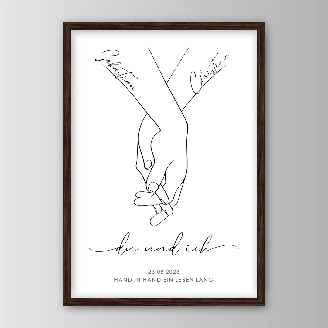 Hand in Hand - Personalisiertes Poster