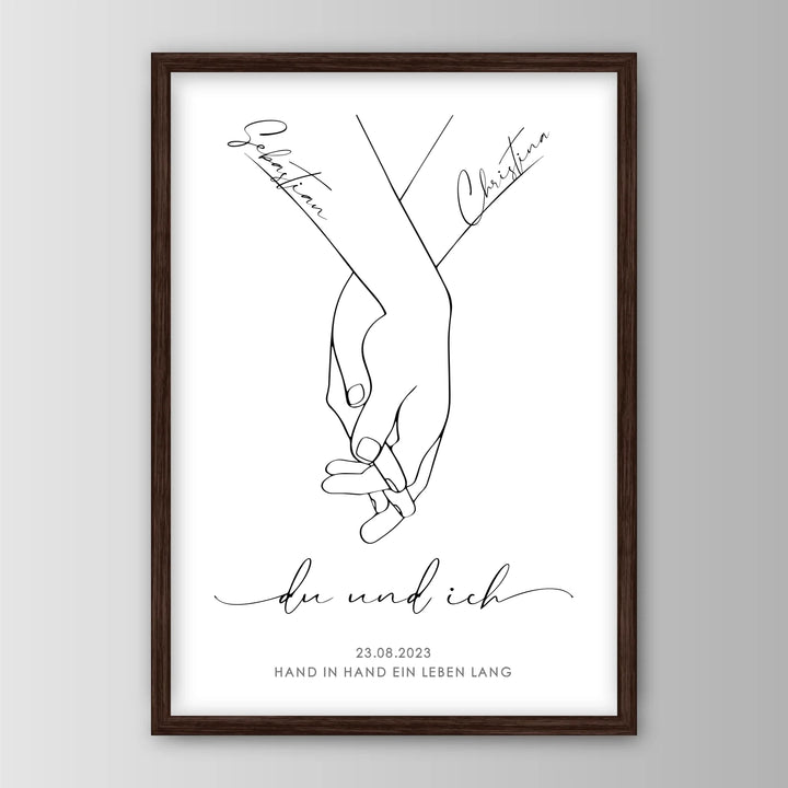 Hand in Hand - Personalisiertes Poster