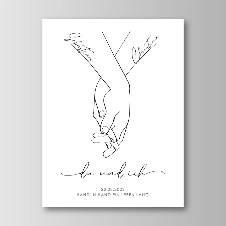 Hand in Hand - Personalisiertes Poster