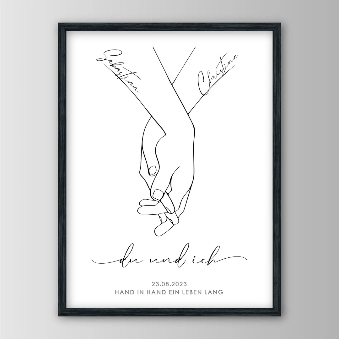 Hand in Hand - Personalisiertes Poster