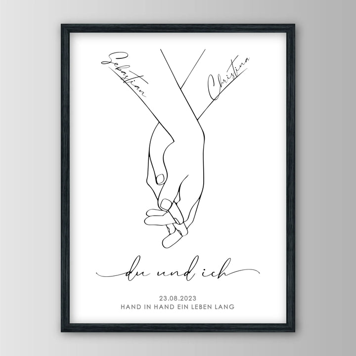 Hand in Hand - Personalisiertes Poster