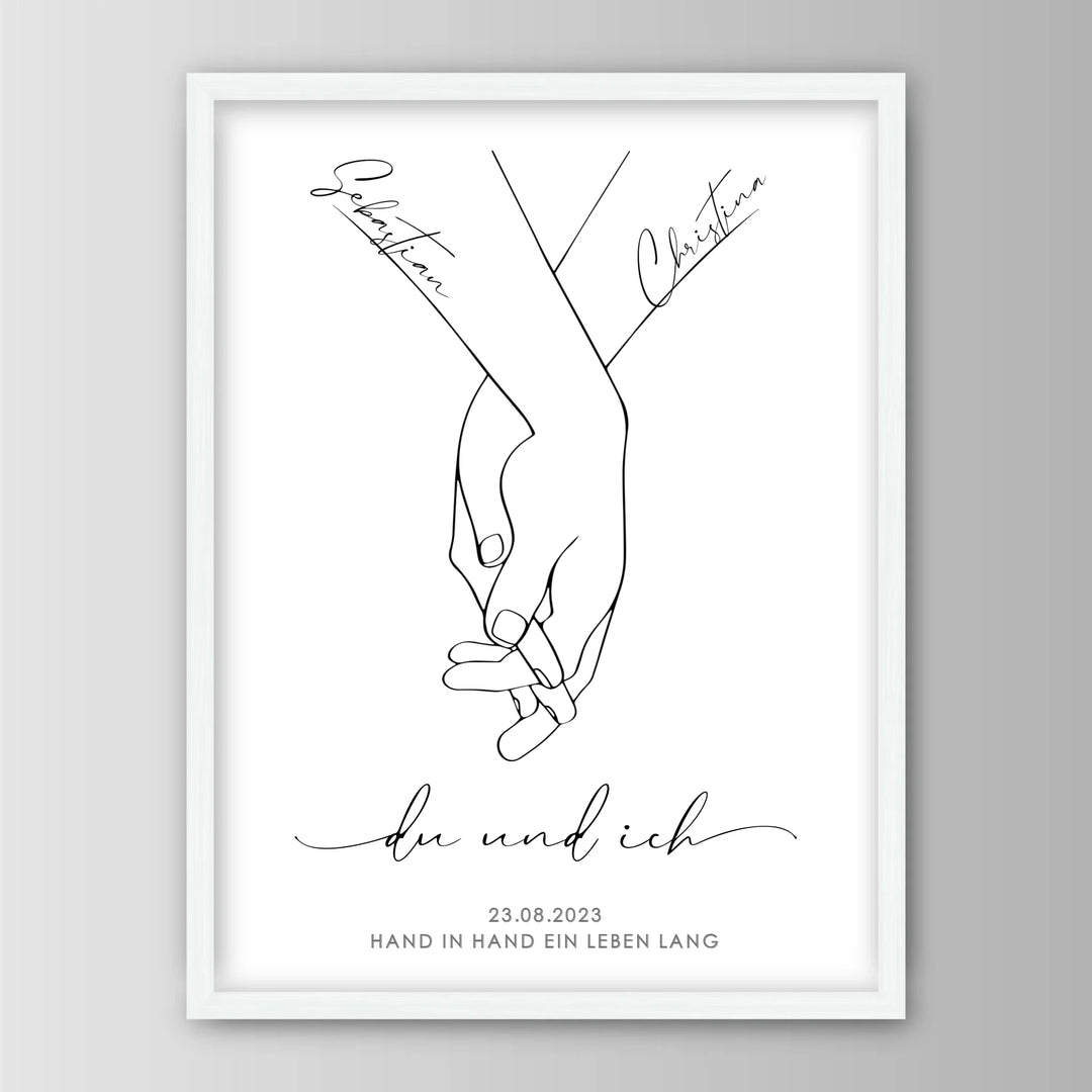 Hand in Hand - Personalisiertes Poster