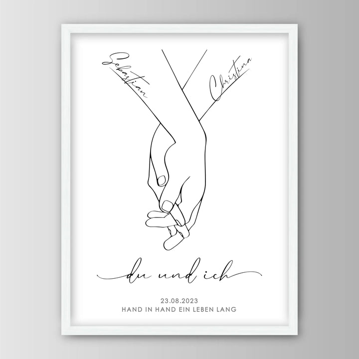 Hand in Hand - Personalisiertes Poster