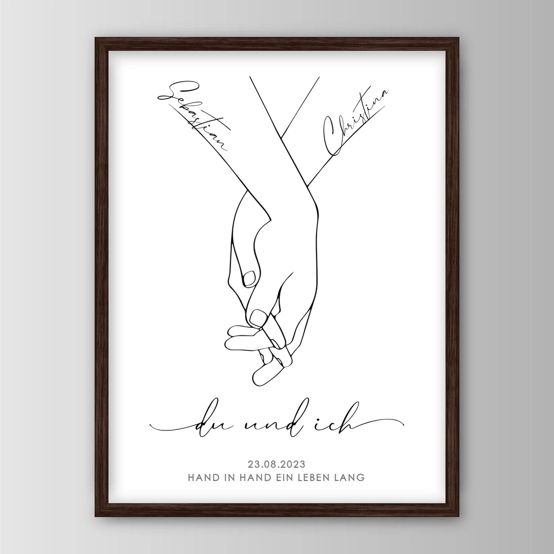 Hand in Hand - Personalisiertes Poster